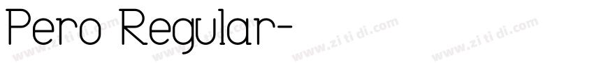 Pero Regular字体转换